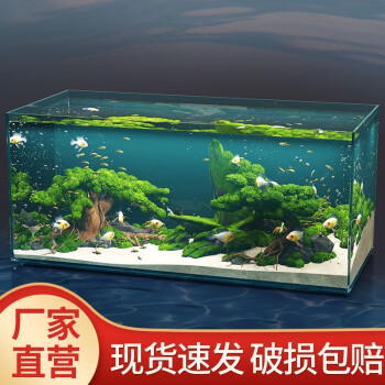 魚缸水族箱 懶人透明超白魚缸客廳陽臺家用造景中大型生態桌面魚缸玻