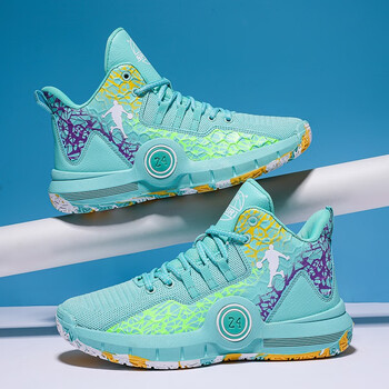 纪念款实战篮球鞋男鞋春秋季青少年儿童8代7学生运动鞋男 a803青色