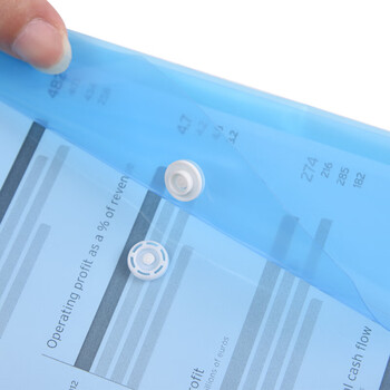 递乐 A4透明按扣文件袋/资料袋/档案袋 办公用品文具10个装 1411蓝色 递乐 A4透明按扣文件袋/资料袋/档案袋 办公用品文具10个装 1411蓝色