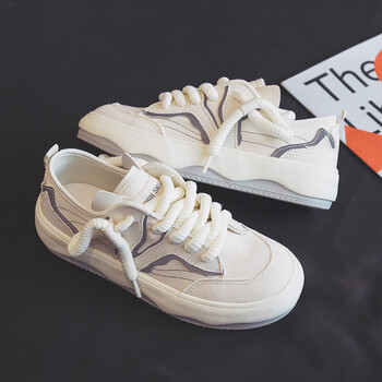 高麦昆情侣小白鞋新款夏季奢侈品牌女鞋小众板鞋女休闲厚底增高复古