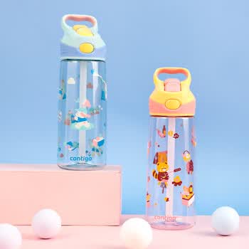 contigo康迪克单层运动吸管水杯600ml萌宠踏青记HBC-ADN063
