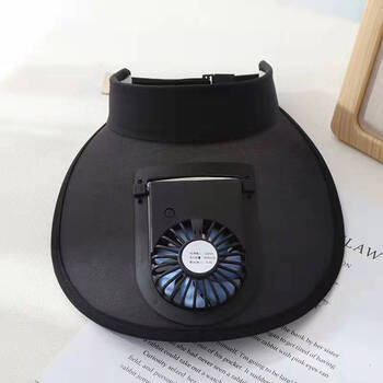 阪铭风扇帽充电风扇帽太阳能多功能带风扇的帽子夏季男女遮脸采茶防晒