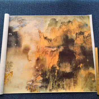 譚学楷 『 山水画 』 肉筆 水墨画 額装 現代中国画｜絵画