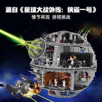 积木千年隼星球大战歼星舰死星三成人高难度拼装模型死星3号高质量版