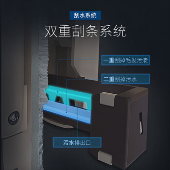 百家好世免手洗平板拖把33cm宽136cm长4拖布家用脱水拖地神器尘推平拖