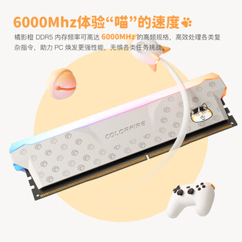 COLORFIRE 32GB(16Gx2)DDR5 6000 台式机内存条 MEOW系列 RGB灯条