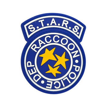 生化危机臂章保护伞士气章户外背包贴章pvc胸章diy配饰 stars 蓝色