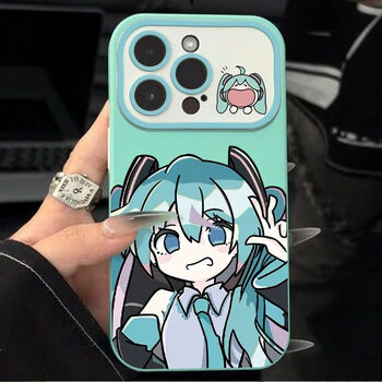 一芯相守 初音未来新款大视窗苹果14promax手机壳iphone13pro12/1 淡