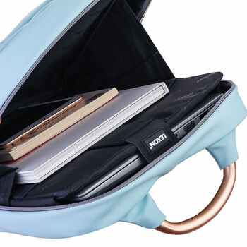 乐上(LEXON)双肩包女14英寸商务笔记本电脑包时尚书包通勤旅行背包PU浅蓝色 乐上(LEXON)双肩包女14英寸商务笔记本电脑包时尚书包通勤旅行背包PU浅蓝色