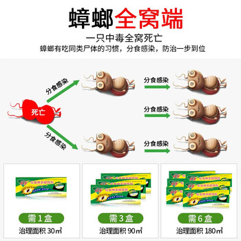 郁康黑金升级款蟑螂药12枚*2盒全窝端连环诱杀一窝端