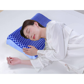 漂傲枕头茉晚枕头枕芯无压枕椎侧睡男士低枕一对套单只装中高枕蓝色肤