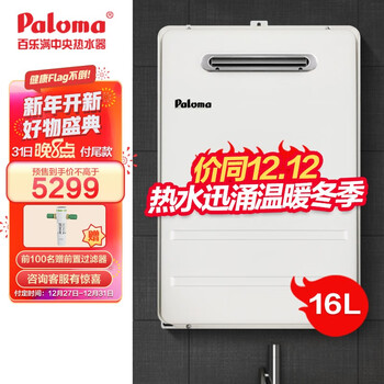 百乐满(paloma) 16升日本原装进口 室外 燃气热水器 家用安全 防水防雷防冻 JSW30-16EC 天然气