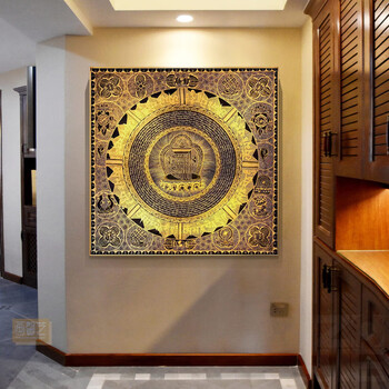 時輪壇城　手描き描金　唐卡　黒金色絵画　仏教　お寺　美術品 骨董品　縁起物　菩薩 Amazon.co.jp: 時輪壇城 手描き描金 唐卡 黒金色絵画 仏教 お寺