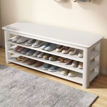 元企全实木换鞋凳鞋柜现代简约家用门口鞋架收纳储物凳玄关坐式凳子