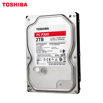 东芝(TOSHIBA)2TB 台式机机械硬盘 256MB 7200RPM SATA接口 P300系列(HDWD320)