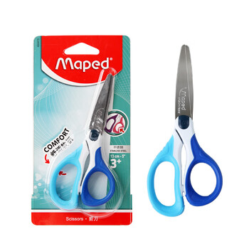 马培德(Maped)彩趣软柄剪刀 学生美工小剪刀 幼儿园手工DIY安全剪纸创意小剪子 13cm硅胶软柄484411CH蓝色 马培德(Maped)彩趣软柄剪刀 学生美工小剪刀 幼儿园手工DIY安全剪纸创意小剪子 13cm硅胶软柄484411CH蓝色