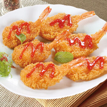 粉虾面包虾炸虾商用批发  广纳力驰 必胜客黄金蝴蝶虾2斤1盒(约60个)