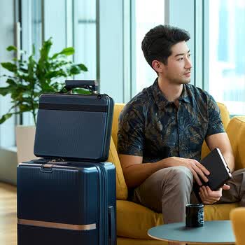 新秀丽（Samsonite）手提电脑包流金箱15.6英寸硬壳商务单肩公文包环保材质 HH5蓝色 