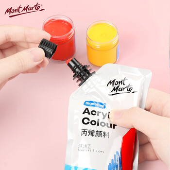 蒙玛特(MontMarte)丙烯颜料丙烯画颜料墙绘防水自立袋丙烯补充装100ml肉色MSCH0003CN美术写生美育工具