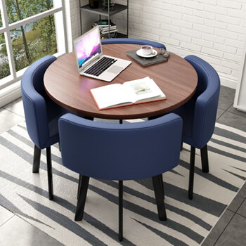 接待桌椅洽谈桌小圆桌洽谈桌椅谈判洽谈会客桌椅组合小户型餐桌家用