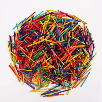 林中鸟火柴棒 彩色智力游戏木棒diy手工制作材料小木棍趣味教具1000根