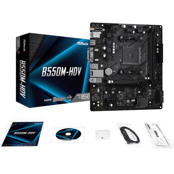 华擎（ASRock）B550M-HDV主板 支持 CPU 5700X3D/5700X/5600（AMD B550/Socket AM4）