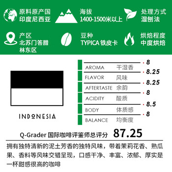 TO精品咖啡豆 印尼苏门答腊林东 黄金曼特宁金丝单品手冲200g