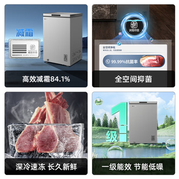 美菱（MeiLing）100升单温冰柜星沙银外观一级能效D型管制冷断电保温节能低音BC/BD-100DTCQ【专】
