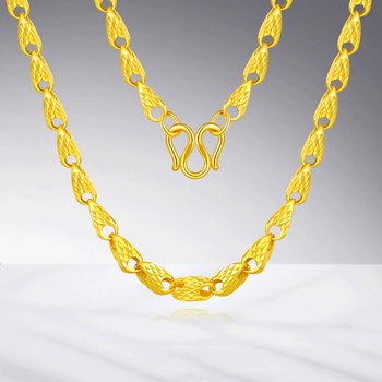 高泰(gaotai)黄金项链足金999骑士链简约时尚新款大金链子男女款素链