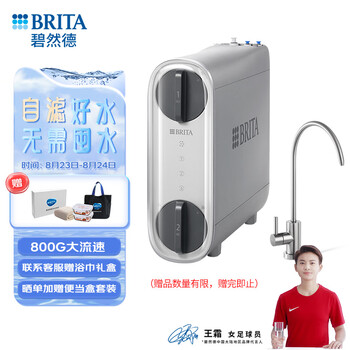 碧然德(BRITA)800G净水器 RO反渗透 家用橱下式直饮净水机 2.1升/分钟 长效RO膜