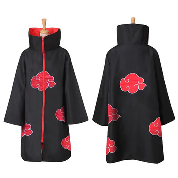 四代目披风火影忍者衣服cos晓组织服装小学生儿童男童红云袍周边晓