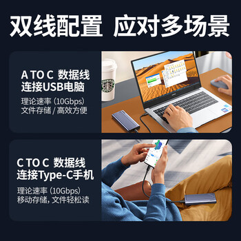 绿联M.2硬盘盒扩展坞 NVMe/SATA双协议移动硬盘盒分线器四合一 Type-C/USB3.2 适用苹果16/Macmini外置 绿联M.2硬盘盒扩展坞 NVMe/SATA双协议移动硬盘盒分线器四合一 Type-C/USB3.2 适用苹果16/Macmini外置