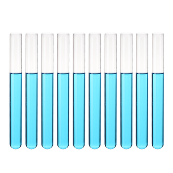 弋科仪（YIKEYI）高硼硅玻璃试管平口玻璃管试管加厚圆底耐高温直型反应器化学实验器材6x30mmx10