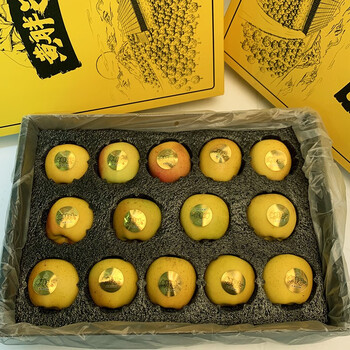 胖子苹果原箱32斤礼盒装精选当季新鲜黄苹果32斤黄金维纳斯60mm含65mm