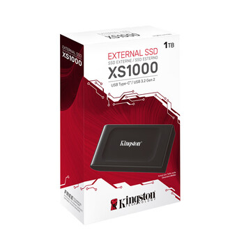金士顿（Kingston）1TB  USB3.2 Gen 2 移动固态硬盘（PSSD）XS1000 传输速度1050MB/s 轻巧时尚 笔记本电脑外接