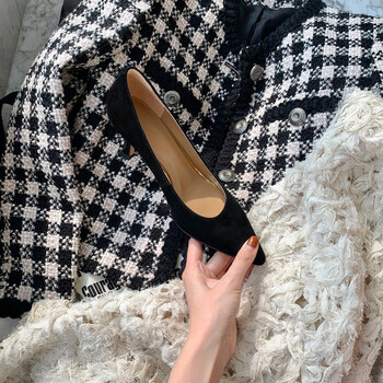 【sheii苏茵茵】通勤bi备~法式基础款斜浅口尖头气质高跟鞋女单鞋