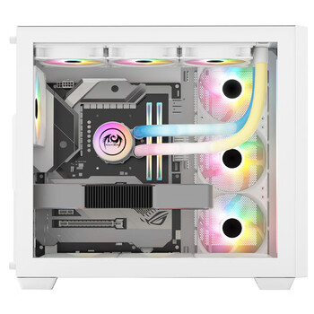 长城（Great Wall）海王星T7W凌风版 白色海景房机箱（ATX主板/Type-C 3.2/长显卡/360水冷位/配7风扇）