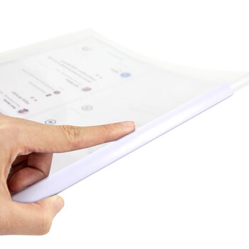 金得利10个9mm透明加厚三角抽杆夹A4拉杆夹文件夹资料夹简历报告夹试卷夹产检插页收纳办公用品TD310-10