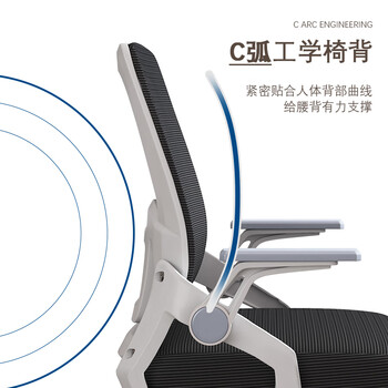 中伟（ZHONGWEI） 椅子电脑椅办公椅会议椅人体工学椅学习椅 灰白转椅乳胶款