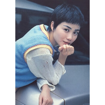 港台明星港风男女明星贴画80年代歌星影星挂画装饰 桔红色 9号图王菲