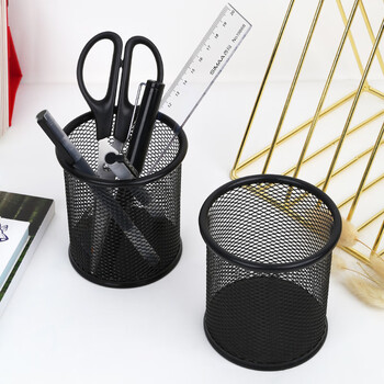 西玛(SIMAA)【超级爆品】圆形笔筒网纹防锈办公金属 创意简约桌面收纳 黑色8136 西玛(SIMAA)【超级爆品】圆形笔筒网纹防锈办公金属 创意简约桌面收纳 黑色8136