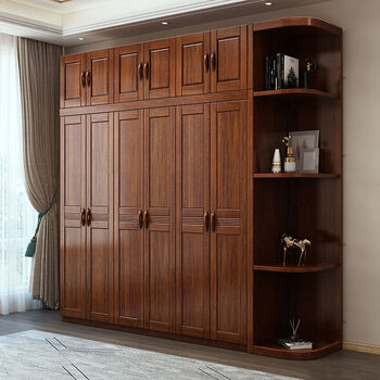 天籁昇景2023新款衣柜胡桃木实木家用卧室中式现代简约实木大衣柜出租