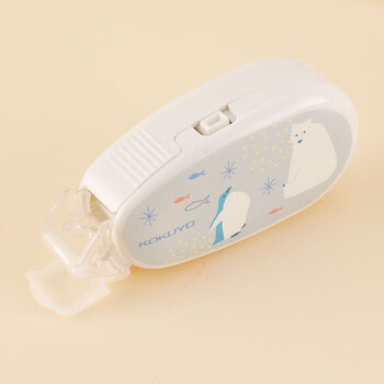 国誉(KOKUYO)学生点点胶·mofu-mofu便携紧凑型点状胶粘贴胶带 本体 浅灰1个 WSG-DM5M45-06LM