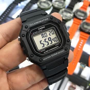 卡西欧(casio)手表男 运动学生小方块数显防水表w-218hd-1a w-218h-1a