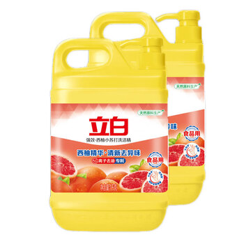 立白 强效西柚小苏打洗洁精【1kg*2瓶】离子去油 沁心柚香去异味