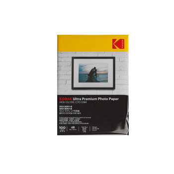 KODAK柯达 4R/6英寸 270g防水RC高光面照片纸/喷墨打印相片纸/相纸 100张彩袋装9891-100