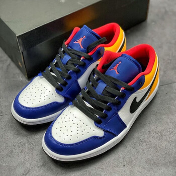 湖人蓝黄男女鞋高颜值断码运动篮球鞋553560-12 aj1湖人蓝黄(高品 ))