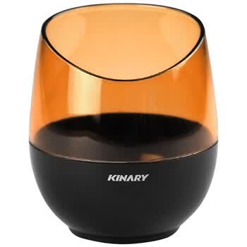 金得利(KINARY) 爱格笔筒 时尚创意桌面收纳盒简约笔桶 大容量防滑底座办公文具用品彩色透明 颜色随机SN002