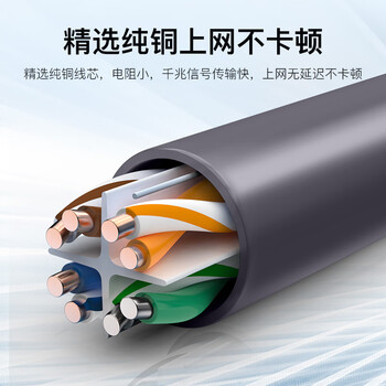 秋叶原(CHOSEAL)六类千兆网线 CAT6类非屏蔽纯铜线芯 工程家装安防监控布线装修原装箱线 灰色 305米 QS2636AT305 秋叶原(CHOSEAL)六类千兆网线 CAT6类非屏蔽纯铜线芯 工程家装安防监控布线装修原装箱线 灰色 305米 QS2636AT305