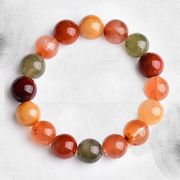 矿物包体男女款彩发晶单圈三圈手链水晶手链福禄寿水晶手链三圈约4mm